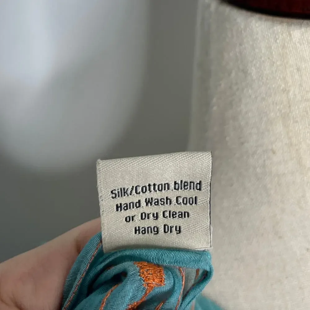 Neeru Kumar PAVO SF Scarf Teal Artisan Silk Cotton 72